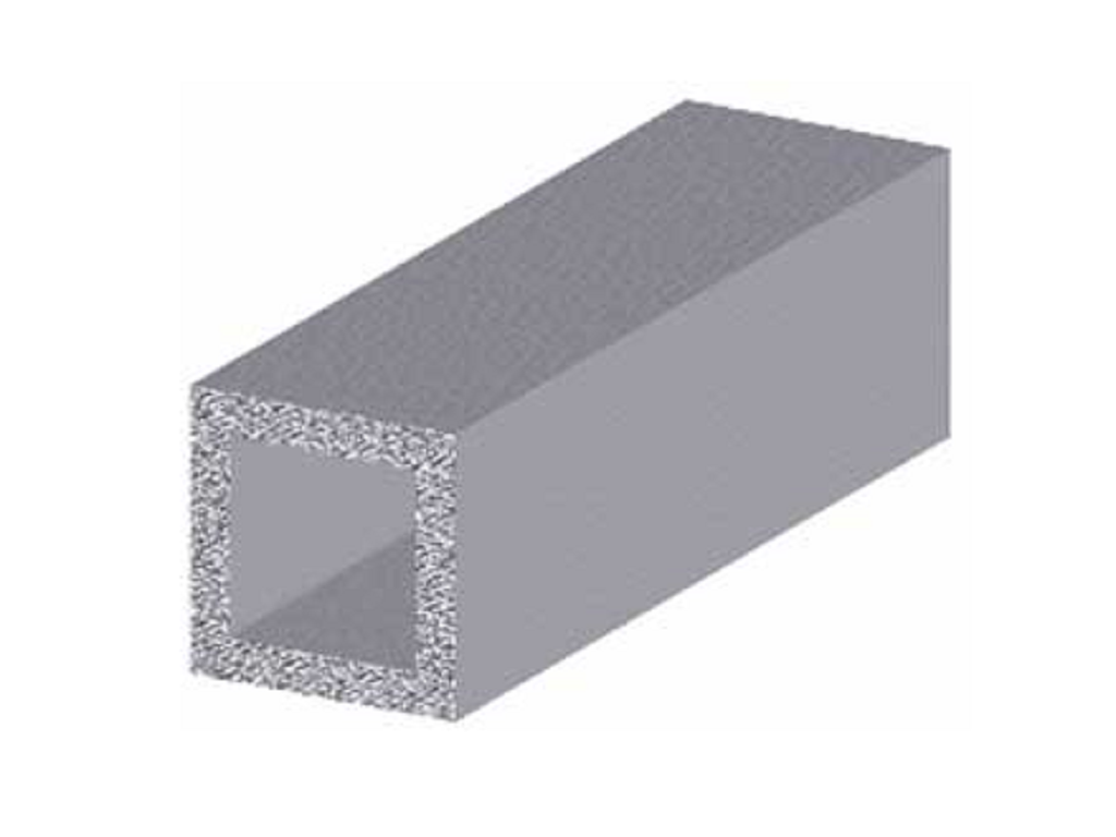 alg-quadro argento.png TUBO ALLUMINIO QUADRO mt.2 ARGENTO - immagine 1